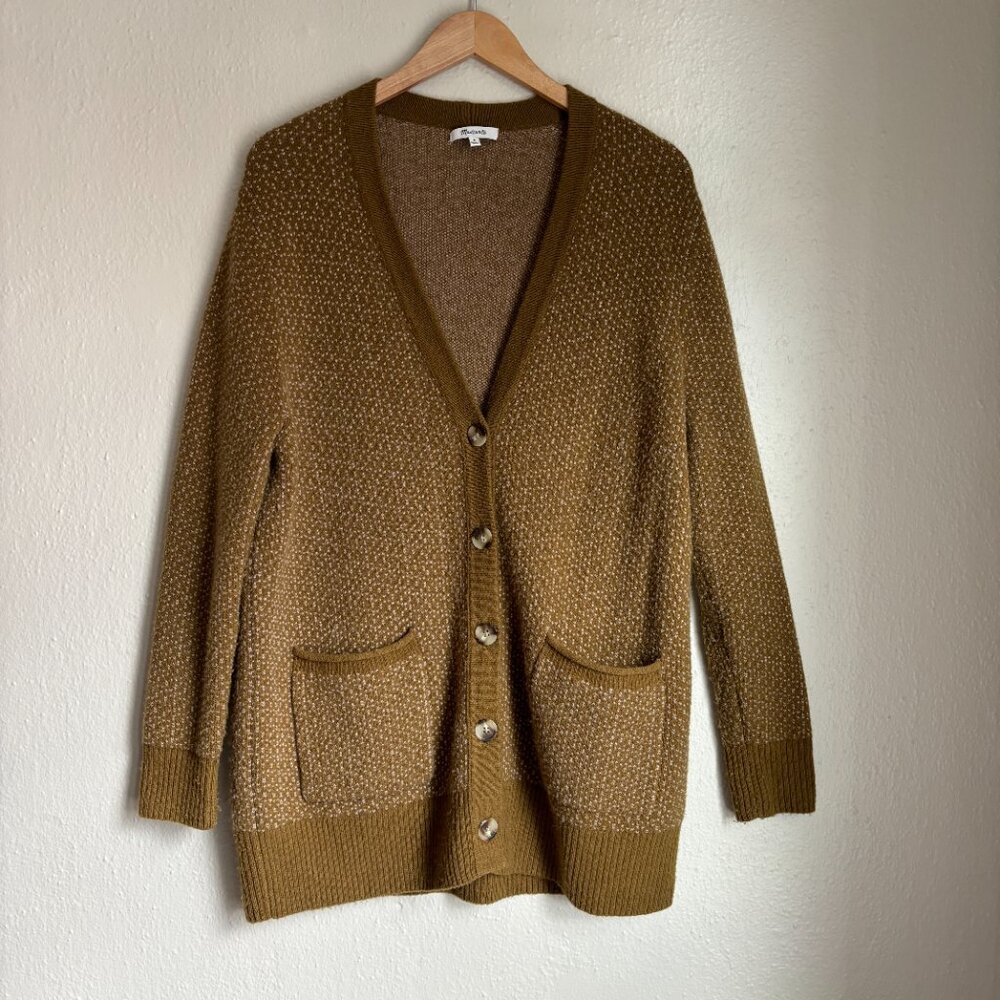 Madewell Bird’s Eye Maysfield Cardigan, M